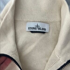 Stone Island Cream Sweater for Men